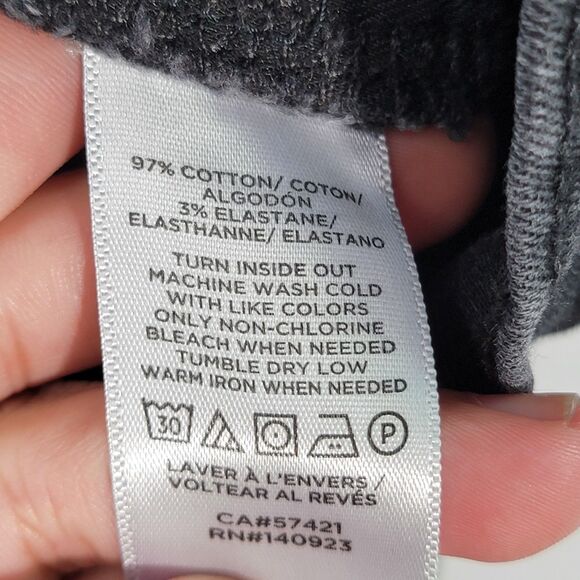 LOFT Black Cotton Mid Rise Skinny Jeans Loop Belt Front & Back Pockets Waist 28 - Picture 3 of 8